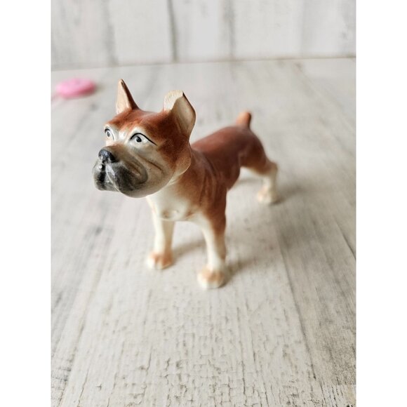 Vintage boxer as is porcelain figurine statue Fawn Brown standing - Picture 3 of 10